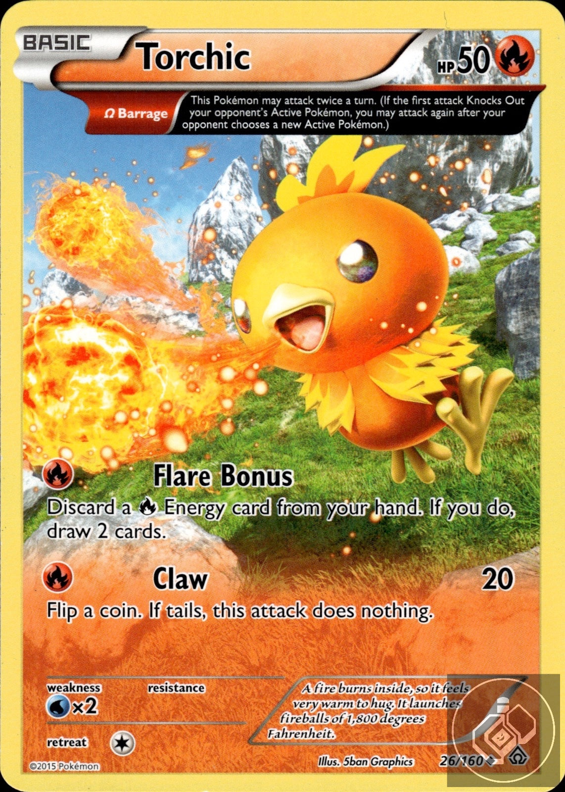 Torchic 26/160 Uncommon Primal Clash Pokemon