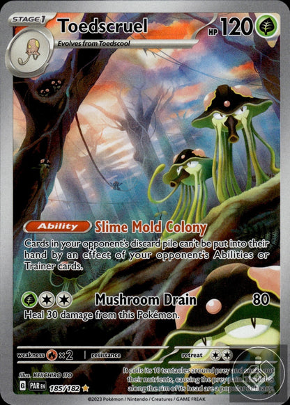 Toedscruel 185/182 Illustration Rare Paradox Rift Pokemon