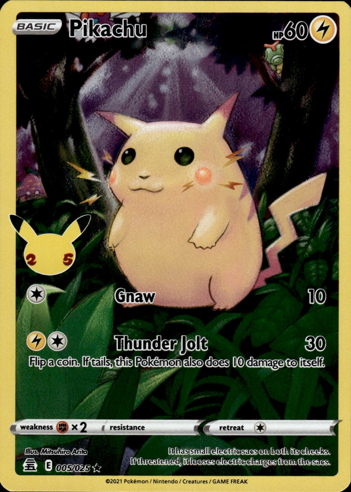 Pikachu 005/025 Holo Rare Celebrations Pokemon