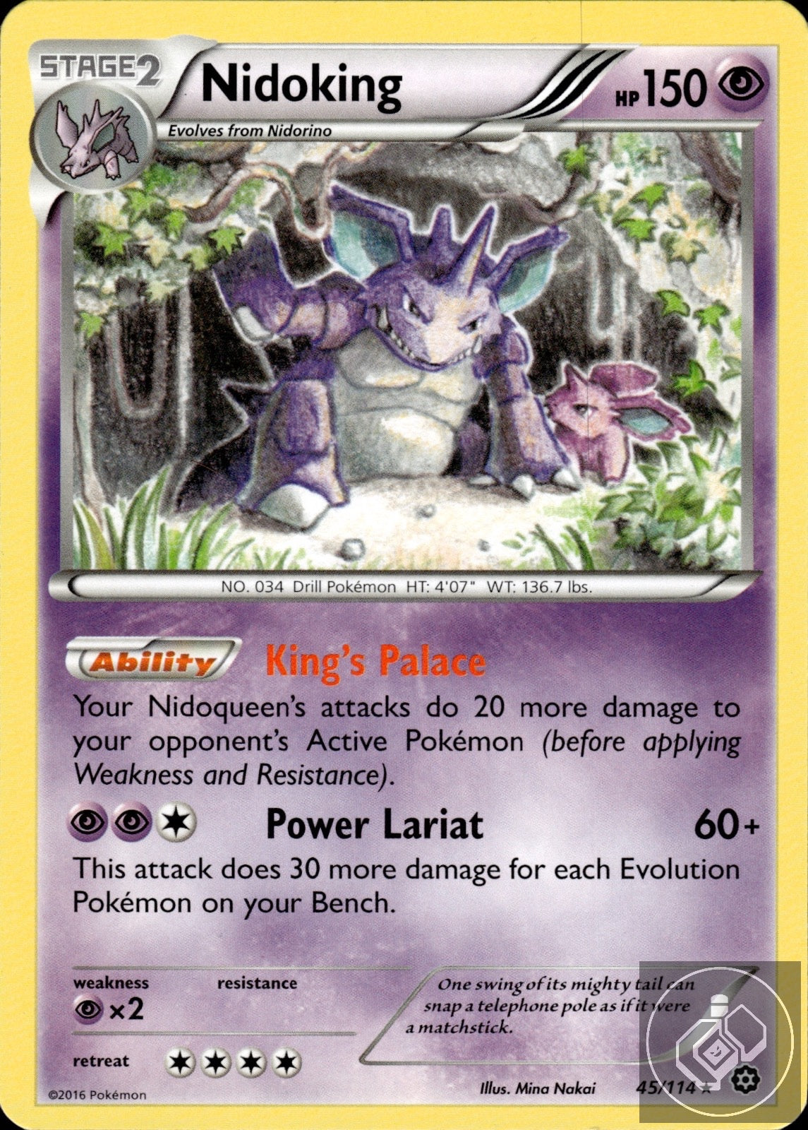 Nidoking 45/114 Rare Steam Siege Pokemon