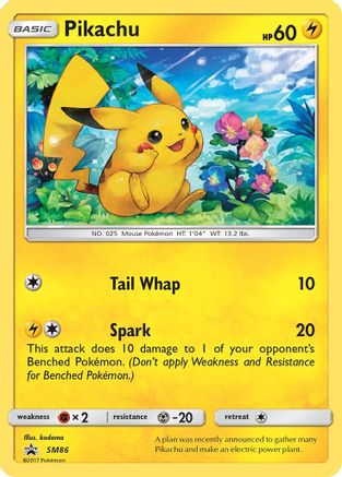 Pikachu - SM86 Holo Promo Sun & Moon Promo Pokemon