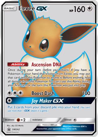 Eevee GX - SM242 Holo Promo Sun & Moon Promo Pokemon