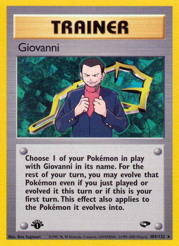 Giovanni 104/132 Rare Gym Challenge Pokemon Unlimited