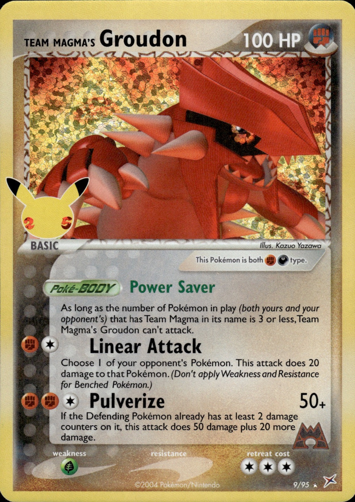 Team Magma's Groudon 9/95 Celebrations: Classic Collection Pokemon