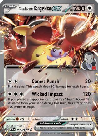 Team Rocket's Kangaskhan ex 162/217 Double Rare Ascended Heroes Pokemon