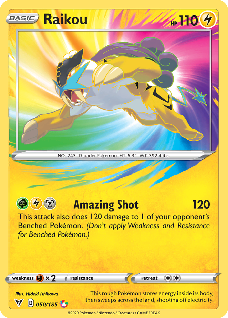 Raikou 050/185 Amazing Rare Vivid Voltage Pokemon