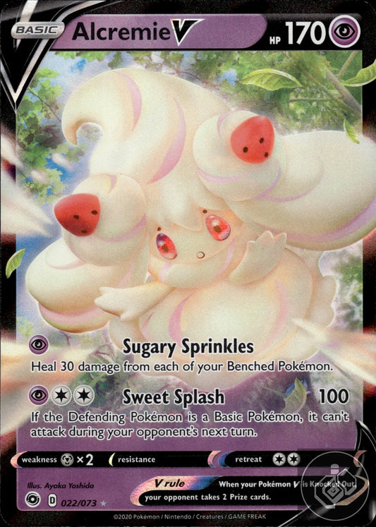 Alcremie V 022/073 Holo V Rare Champion's Path Pokemon