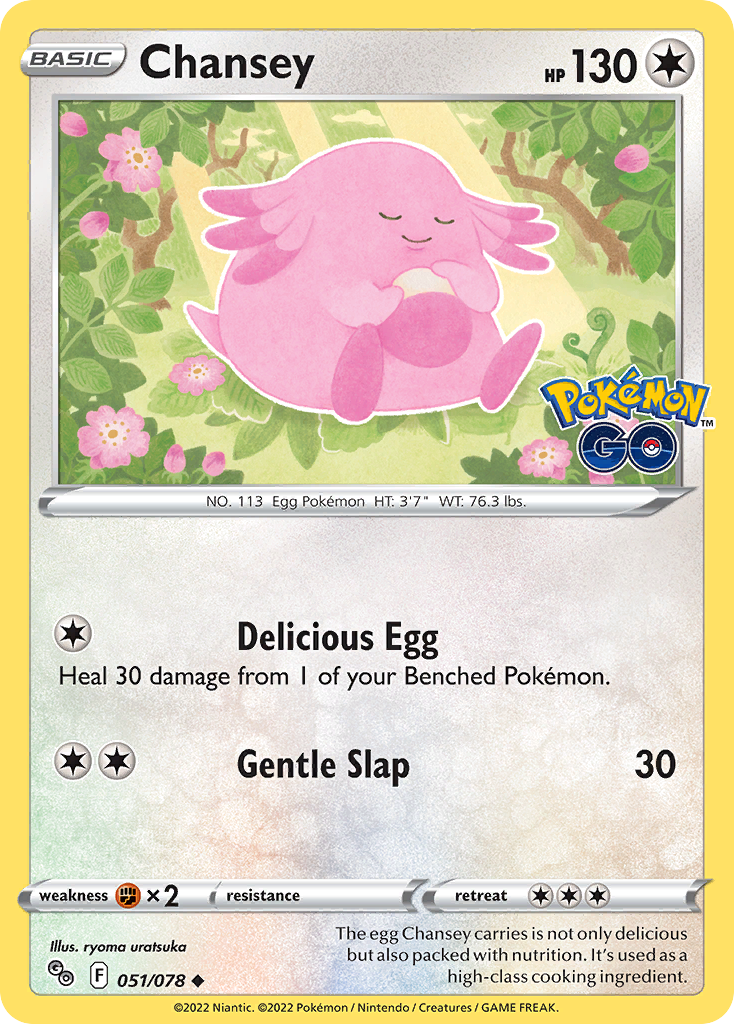 Chansey 051/078 Uncommon Pokemon GO Pokemon