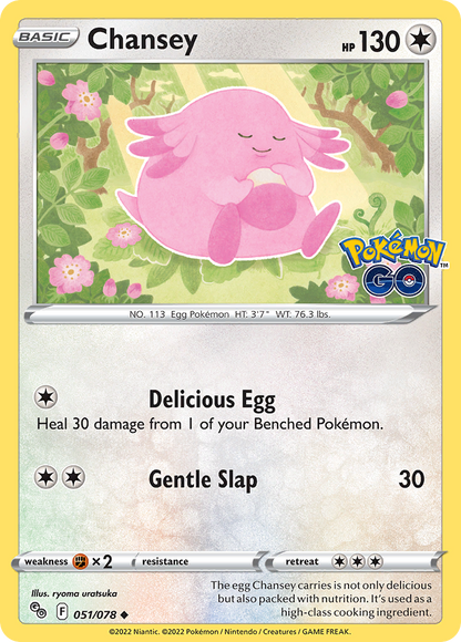 Chansey 051/078 Uncommon Pokemon GO Pokemon