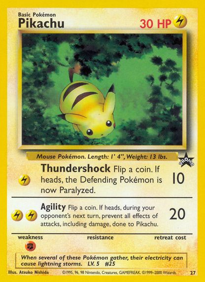 Pikachu 27 Promo Wizards Black Star Promos Pokemon