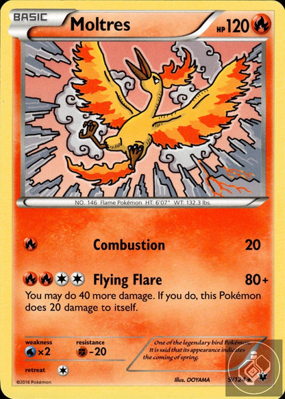 Moltres 9/124 Rare Fates Collide Pokemon