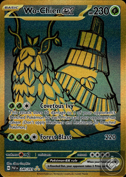 Wo-Chien ex 240/091 Hyper Rare Paldean Fates Pokemon