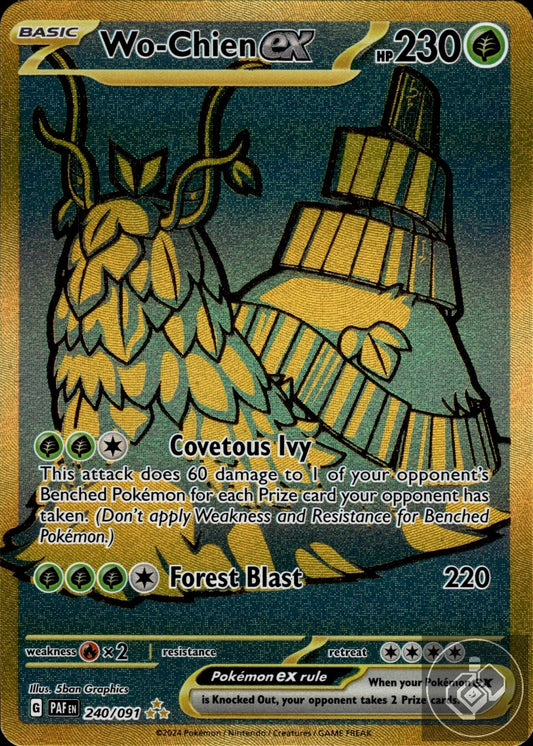 Wo-Chien ex 240/091 Hyper Rare Paldean Fates Pokemon