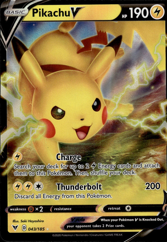 Pikachu V 043/185 Holo V Rare Vivid Voltage Pokemon