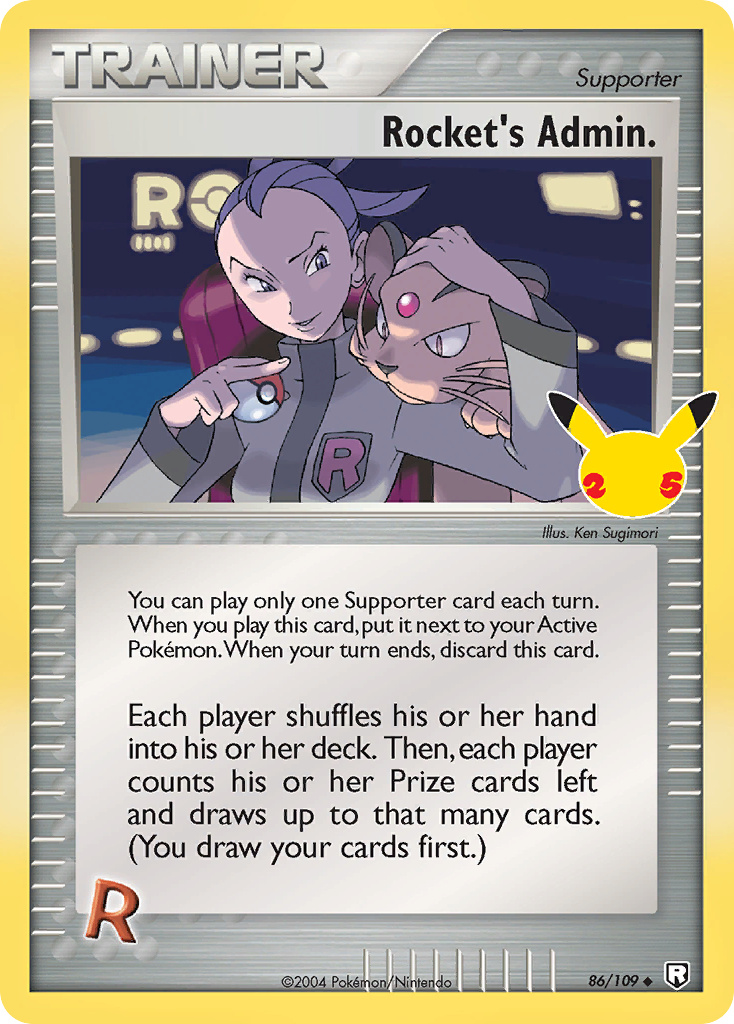 Rocket's Admin. 86/109 Celebrations: Classic Collection Pokemon