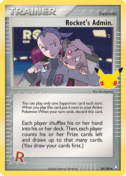 Rocket's Admin. 86/109 Celebrations: Classic Collection Pokemon