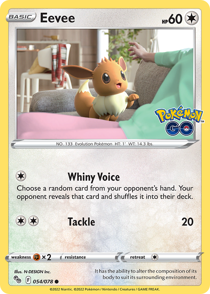 Eevee 054/078 Common Pokemon GO Pokemon