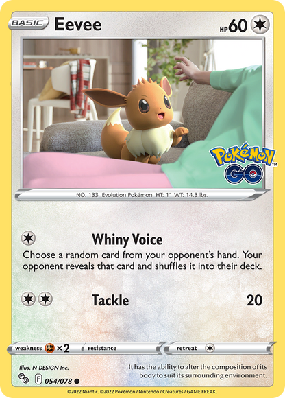 Eevee 054/078 Common Pokemon GO Pokemon