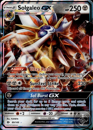 Solgaleo GX 89/149 Holo Ultra Rare SM Base Set Pokemon
