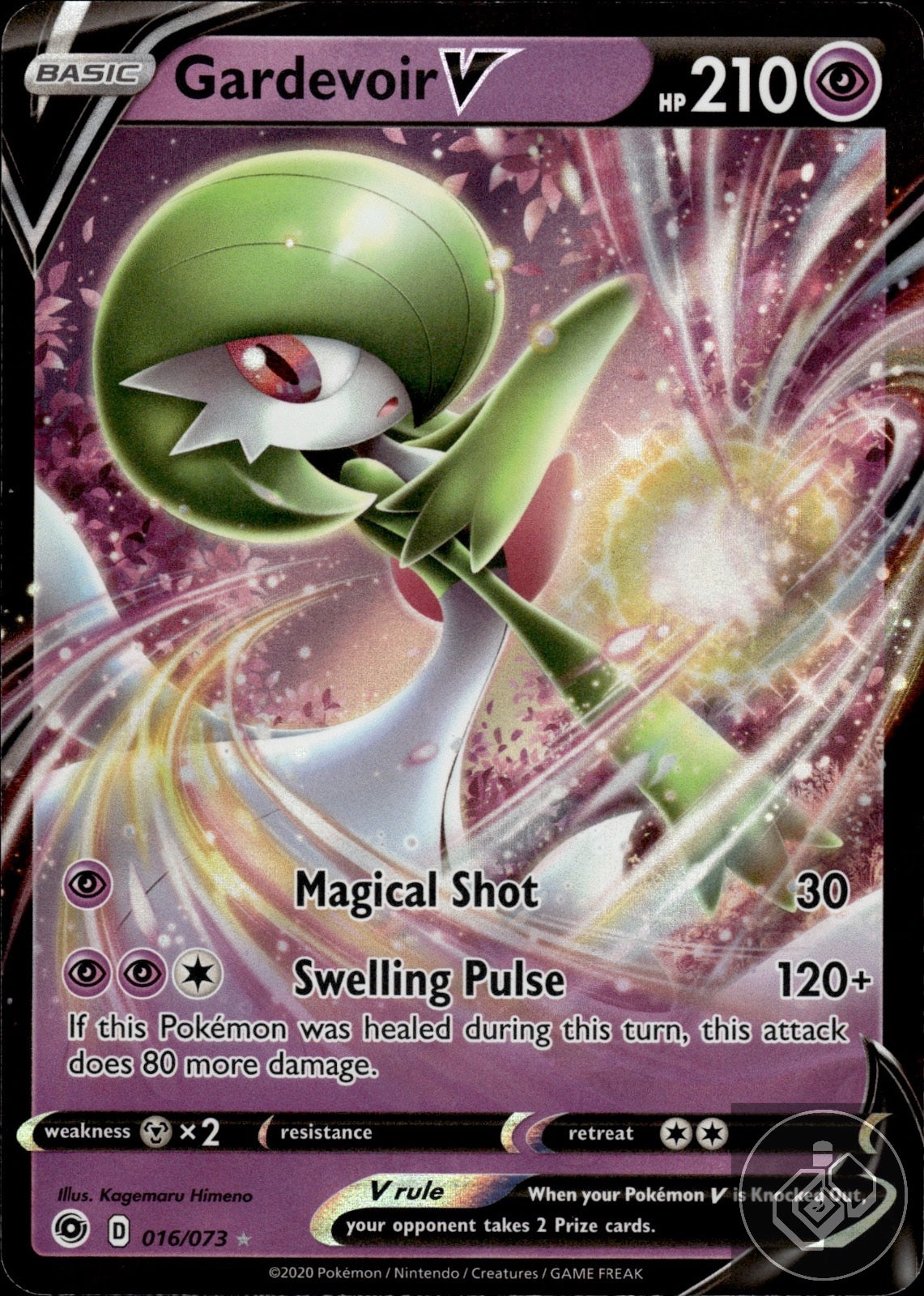 Gardevoir V 016/073 Holo V Rare Champion's Path Pokemon