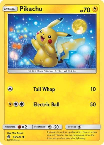 Pikachu 56/236 Common Unified Minds Pokemon