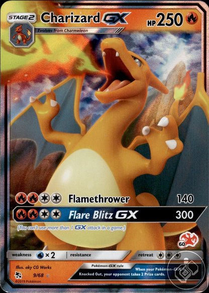 Charizard GX 9/68 Holo GX Rare Hidden Fates Pokemon