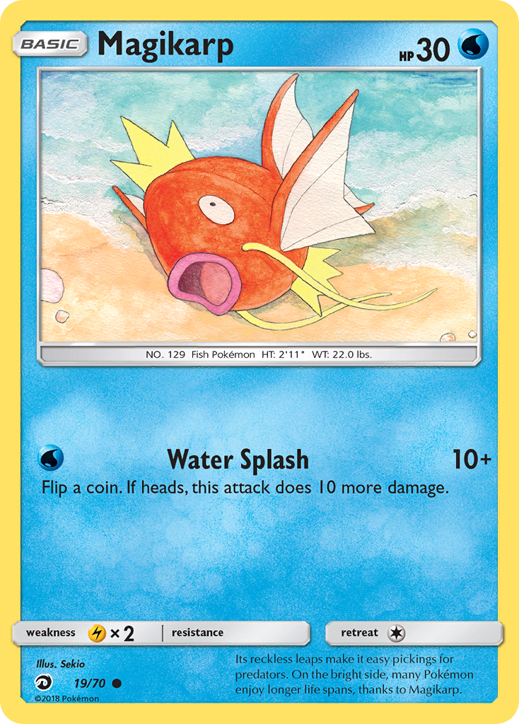 Magikarp 19/70 Common Dragon Majesty Pokemon Reverse Holo