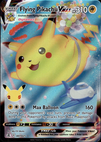Flying Pikachu VMAX 007/025 Holo VMAX Rare Celebrations Pokemon