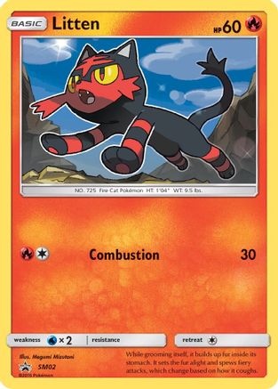 Litten - SM02 Holo Promo Sun & Moon Promo Pokemon