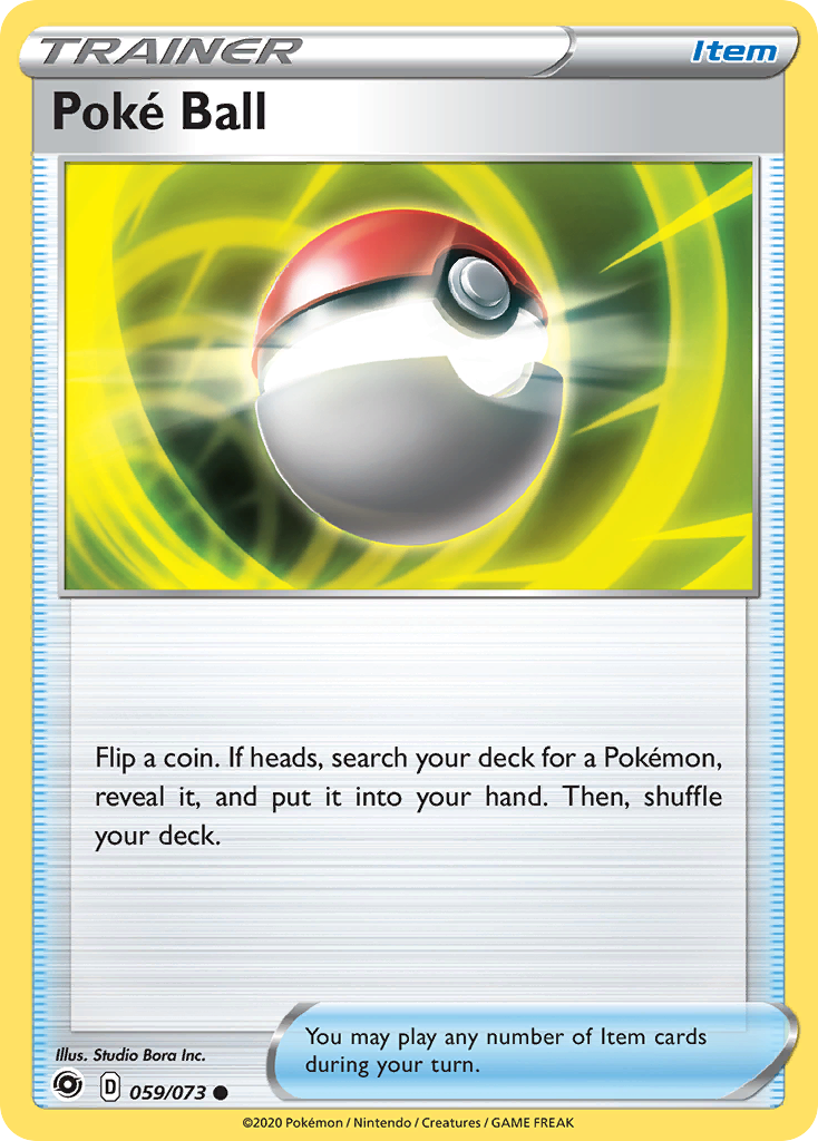 Poke Ball 059/073 Common Champion's Path Pokemon Reverse Holo