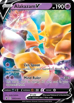 Alakazam V SWSH083 Holo Promo Sword & Shield Promo Pokemon