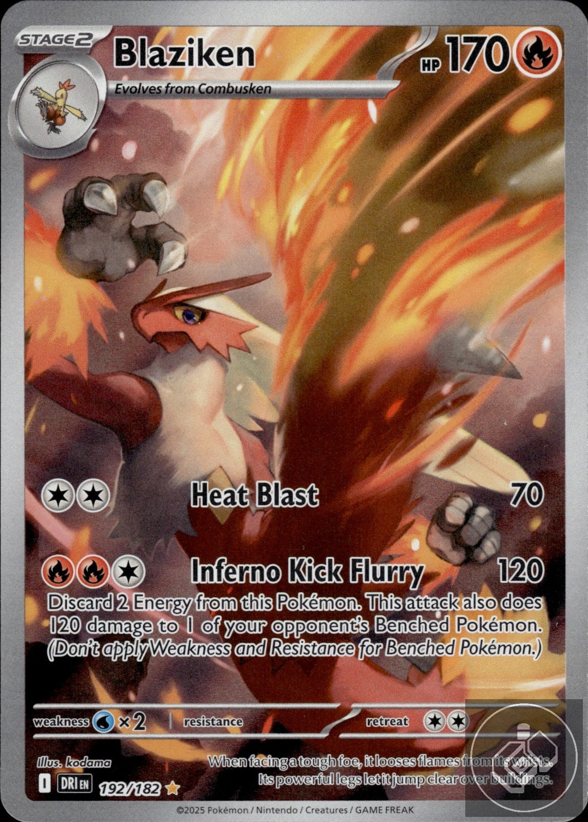 Blaziken 192/182 Illustration Rare Destined Rivals Pokemon