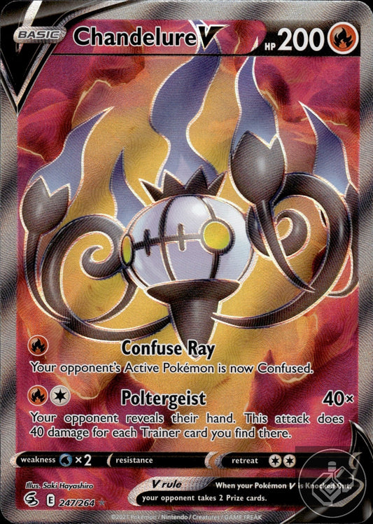 Chandelure V 247/264 Ultra Rare Fusion Strike Pokemon