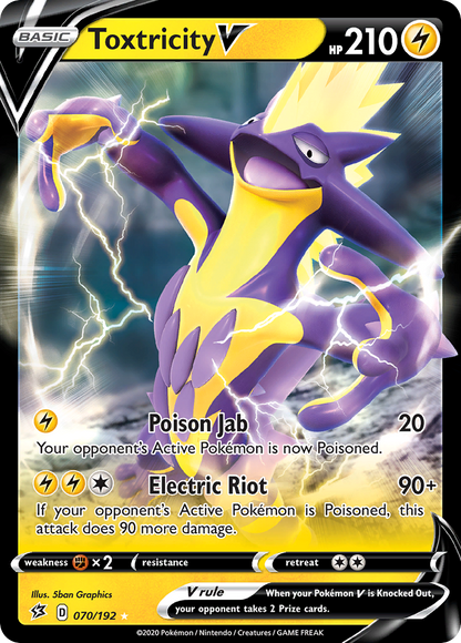 Toxtricity V 070/192 Holo V Rare Rebel Clash Pokemon