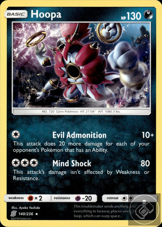 Hoopa 140/236 Holo Rare Unified Minds Pokemon