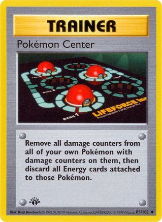 Pokemon Center 85/102 Uncommon Base Set Shadowless Pokemon 1st Edition