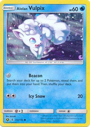 Alolan Vulpix 21a/145 Holo Promo Alternate Art Promos Pokemon