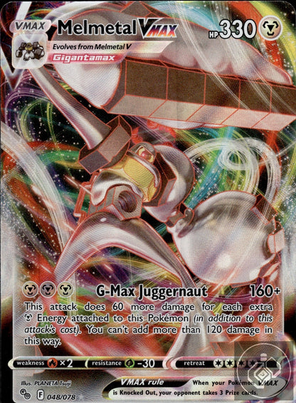 Melmetal VMAX 048/078 Holo VMAX Rare Pokemon GO Pokemon