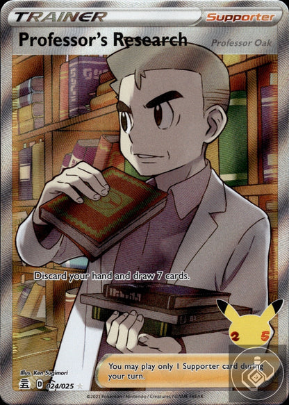 Professor's Research (Professor Oak) 024/025 Ultra Rare Celebrations Pokemon