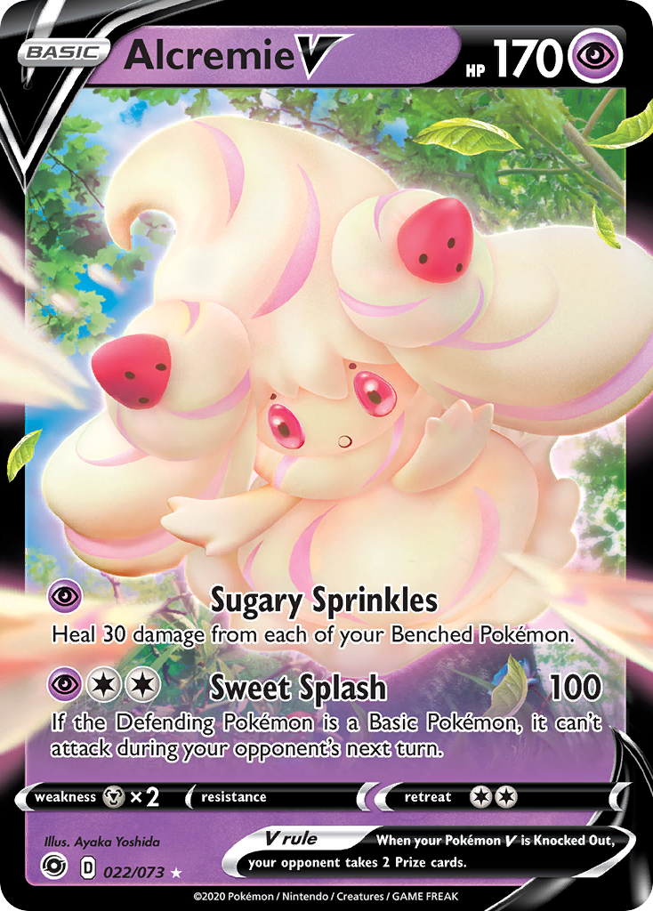 Alcremie V 022/073 Holo V Rare Champion's Path Pokemon