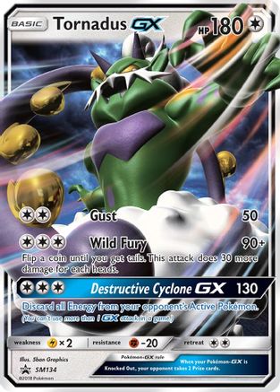 Tornadus GX - SM134 Holo Promo Sun & Moon Promo Pokemon