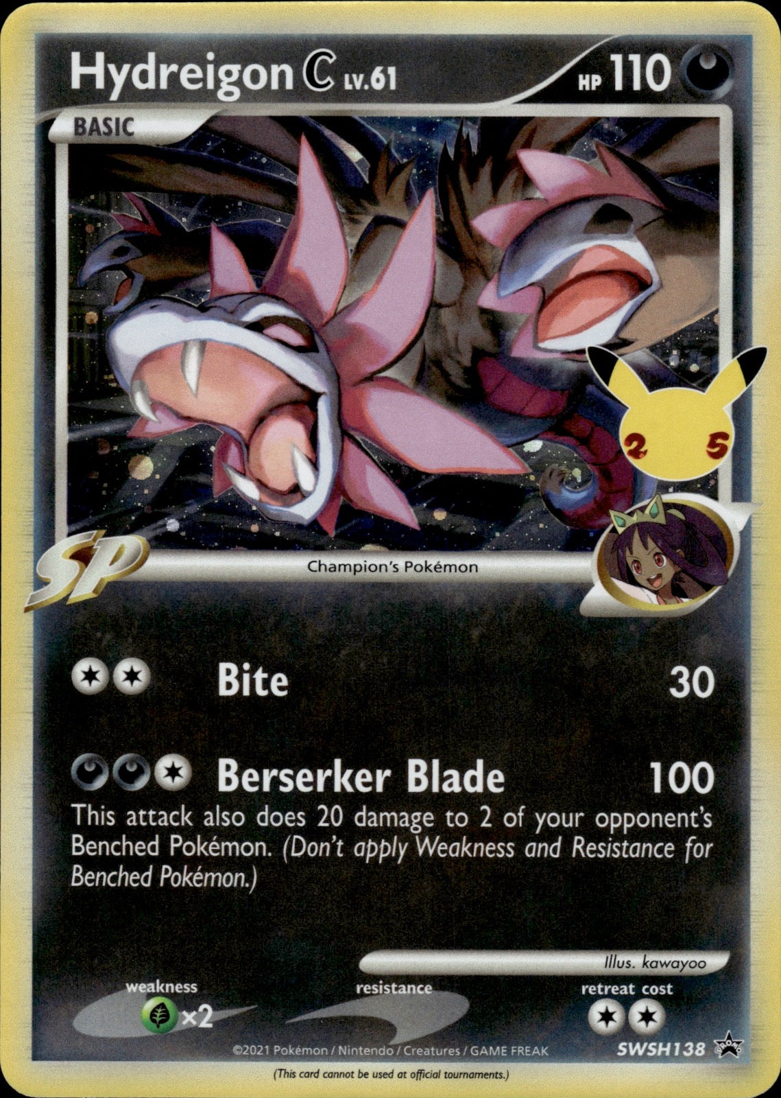 Hydreigon C lv.61 SWSH138 Holo Promo Sword & Shield Promo Pokemon