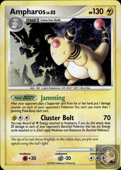 Ampharos 1/17 Rare POP Series 7 Pokemon Holo