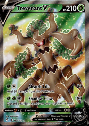 Trevenant V 168/203 Ultra Rare Evolving Skies Pokemon