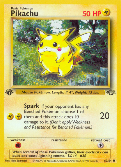 Pikachu 60/64 Common Jungle Pokemon