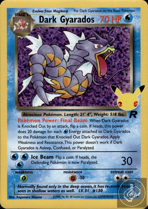 Dark Gyarados 82/82 Classic Collection Celebrations: Classic Collection Pokemon