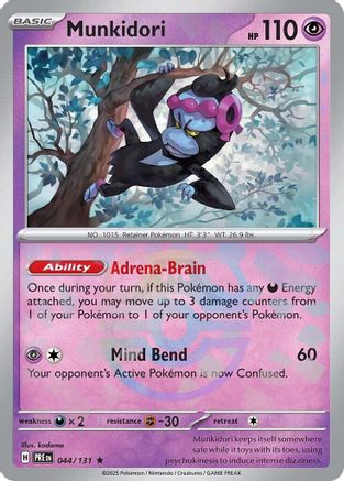 Munkidori (Master Ball Pattern) 044/131 Rare SV: Prismatic Evolutions Pokemon