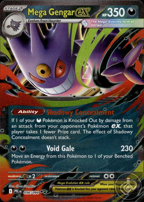 Mega Gengar ex 056/094 Double Rare Phantasmal Flames Pokemon
