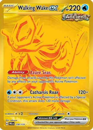 Walking Wake ex 178/131 Hyper Rare Prismatic Evolutions Pokemon