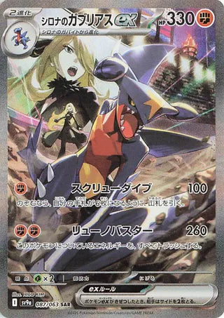 Cynthia's Garchomp EX 087/063 Special Art Rare Heat Wave Arena Pokemon Japanese